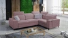 Ecksofa mit Schlaffunktion Kelly Sleek II lavendel rosa rechte Seite elegantes Ecksofa für Wohnzimmer aus Webstoff