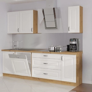 Küchenmöbel-Set Scandi 230 cm die Schränke präsentieren sich hervorragend in skandinavischen klassischen und modernen Interieurs