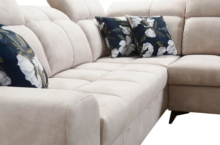 Ecksofa mit Schlaffunktion Buffalo III grün rechts bequemes Ecksofa mit ästhetisch ansprechender Verarbeitung mit Bettzeugcontainern