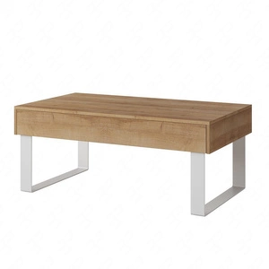 Apulia Couchtisch 100 cm goldene Eiche mit Schublade einzigartiges Design einfache Konstruktion auslaufsichere Platte