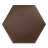 Gepolstertes Paneel Hexagon 40x35 cm braun stilvolles Wandpaneel Veloursstoff modische Dekoration jedes Interieurs