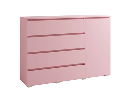 Kommode Simple 138 cm puderrosa Funktionsmöbel für das Mädchenzimmer einfaches Design 
