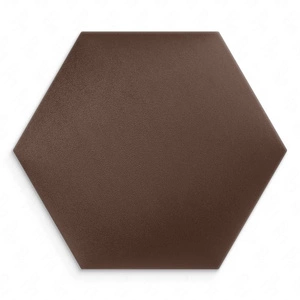 Gepolstertes Paneel Hexagon 30x26 cm braun stilvolles Wandpaneel Veloursstoff modische Dekoration jedes Interieurs