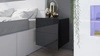 Nachttisch mit Schubladen Apulia schwarz glänzend mit Möglichkeit der Aufhängung minimalistisches Design einfache Form ideale Schlafzimmer Tisch