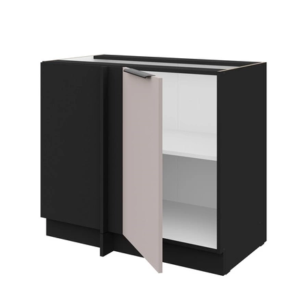 Eckküchenzeile Tarraco 105 ND 1F BB links Metallkantengriff feuchtigkeits- und beschädigungsbeständiger Schrank