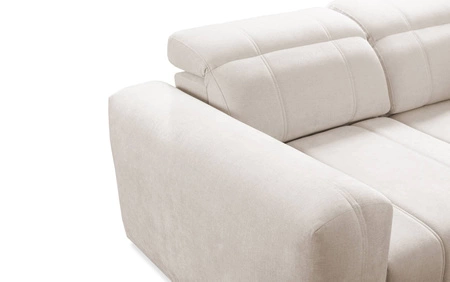 Ecksofa mit Schlaffunktion Cetara III graubraun rechtshändig ergonomisches Ecksofa mit verschiebbarer Rückenlehne und verstellbaren Kopfstützen
