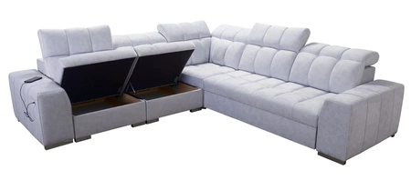 Ecksofa mit Schlaffunktion Luigi III schwarz links bequemes Ecksofa für das Wohnzimmer perfekt für die tägliche Entspannung