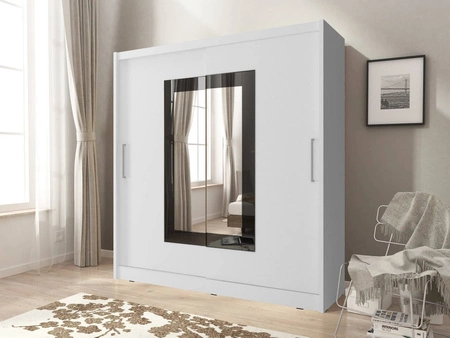 Malmo 180 cm Schiebeschrank weiß moderne Garderobe ideal für ein Schlafzimmer Kleiderschrank oder Flur