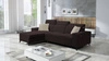 Ecksofa mit Schlaffunktion Kelly Sleek braun linke Seite geflochten bequem und funktional Ecksofa Bett für Wohnzimmer