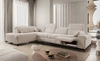 Ecksofa mit Schlaffunktion Penejos XI Lux beige linke Seite stilvolles Ecksofa mit bequemem ausziehbarem Fußteil