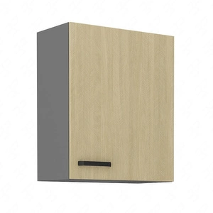 Chevron 60 G-72 1F Küchenwandschrank mit dekorativem Fischgrätdekor feuchtigkeits- und beschädigungsbeständiger Schrank