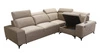 Ecksofa mit Schlaffunktion Kelly Sleek II hellbraun rechts elegantes Ecksofa für Wohnzimmer aus strapazierfähigem Webstoff