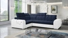 Ecksofa mit Schlaffunktion Luigi II marineblau / weiß links Komfort für die tägliche Entspannung Ecksofa mit Bettkasten