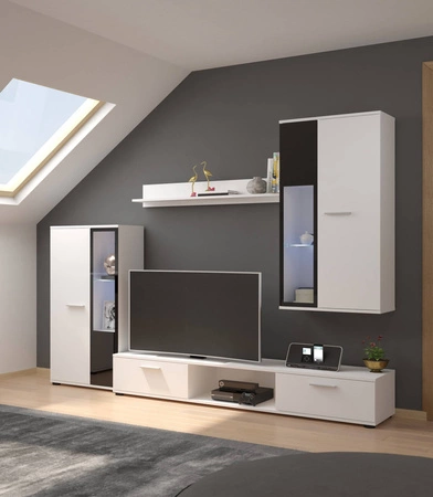 Senja weißer Hängeschrank modernes Design Steh- und Hängeschrankregale aus Sicherheits-Einscheibenglas