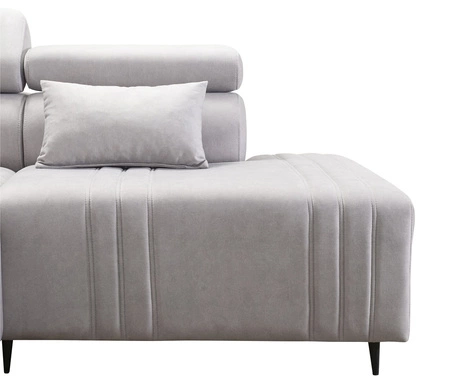 Ecksofa mit Schlaffunktion Castel XI grau Esche rechts bequemes Ecksofa mit Bettzeugablage strapazierfähiger Stoff