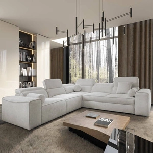 Ecksofa mit Schlaffunktion Viano III grau Esche links Ecksofa mit Bettkasten perfekt für moderne Interieurs