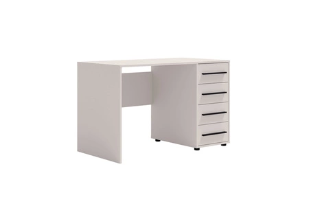 Schreibtisch Maxione 120 cm beige moderner Schreibtisch mit Schubladen universelles Design ideal für ein Jugendzimmer oder Büro