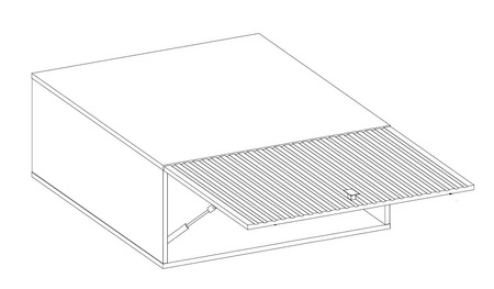 Verdi Wandschrank 80 NAGU-36 1F feuchtigkeits- und beschädigungsbeständiger Schrank schwarze Metallgriffe