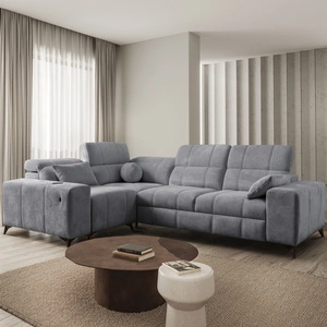 Ecksofa mit Schlaffunktion Penejos II grau links Ecksofa mit Bettkasten für den alltäglichen Liegekomfort