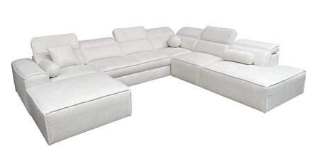 Ecksofa mit Schlaffunktion Viano X patina linke Seite Designer Ecksofa für Wohnzimmer im modernen Stil verstellbare Kopfstützen