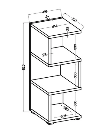 Bücherregal Even hellgrau ideales Bücherregal für Büro oder Jugendzimmer hochwertige Verarbeitung