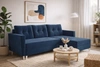 Ecksofa mit Schlaffunktion Telsze blau universal elegantes Ecksofa in skandinavischer Form großes Bettzeugfach