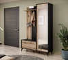 Garderobe Gusto 134 cm Schwarz / Eiche Evoke Funktionales und ideales Möbelstück für moderne klassische und skandinavische Innenräume dekoratives Fichtendekor