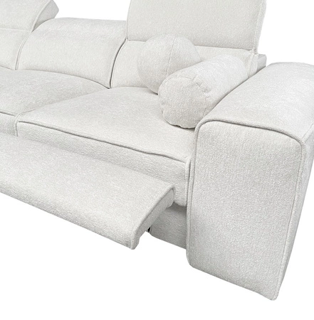 Ecksofa mit Schlaffunktion Viano XII Lux grün linksseitiges Designer-Ecksofa für das Wohnzimmer mit komfortablem ausziehbarem Fußteil