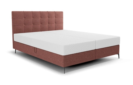 Boxspringbett Irvine 140x200 Ziegelstein stilvolles Bett mit Bettzeugablage und hohem Kopfteil besticht durch sein elegantes Design