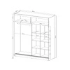Itaka 200 cm Schiebeschrank weiß moderne Garderobe ideal für ein Schlafzimmer Kleiderschrank oder Flur