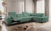 Ecksofa mit Schlaffunktion Penejos XI Lux grün rechtsseitig stilvolles Ecksofa mit komfortablem ausziehbarem Fußteil
