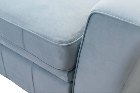 Ecksofa mit Schlaffunktion Rava III braun rechts Samt komfortables Ecksofa mit verstellbaren Kopfstützen und Bettzeugcontainer