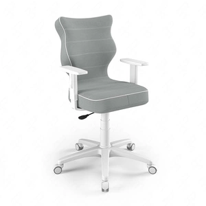 Schreibtischstuhl Duo grau, passend für Körpergröße 159-188 cm, ergonomischer Drehstuhl mit verstellbaren Armlehnen