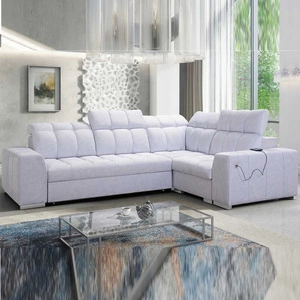 Luigi II Ecksofa mit Schlaffunktion graue Esche rechtes Ecksofa mit Bettkasten für den täglichen Liegekomfort