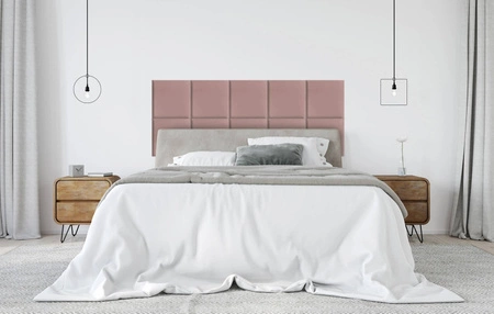 Gepolstertes Paneel Quadra 50x50 cm rosa stilvolles Wandpaneel quadratischer Veloursstoff modisches Finish für jede Einrichtung