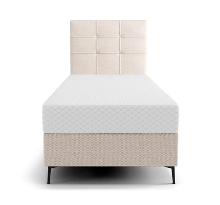 Boxspringbett Irvine 80x200 beige Stilvolles Bett mit Bettzeugablage und hohem Kopfteil besticht durch sein elegantes Design