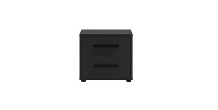 Maxione Nachttisch schwarz eleganter Schrank mit Schubladen für das Schlafzimmer Funktionsmöbel in zeitlosem Design