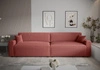 Klappsofa Brandon XL Bis Indian Pink modernes Design dreidimensionalen Stoff mit ausdrucksvollen Streifen Bettzeugbehälter