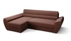 Ecksofa mit Schlaffunktion Fogu III Indisch rosa linkshändig stilvolles Ecksofa mit Armlehnen Container für Bettzeug Kordstoff