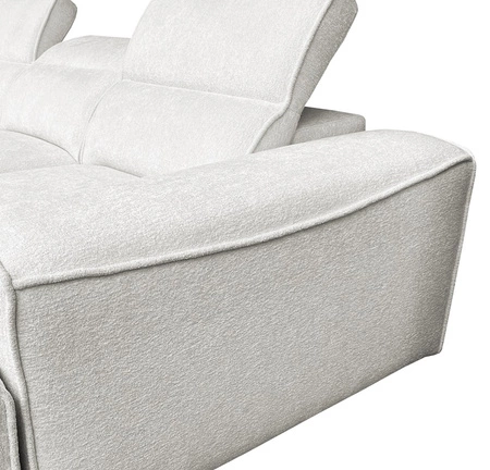 Ecksofa mit Schlaffunktion Viano IX grau Esche links stilvolles Ecksofa mit Bettzeugcontainer ideales Möbelstück für ein großes Wohnzimmer