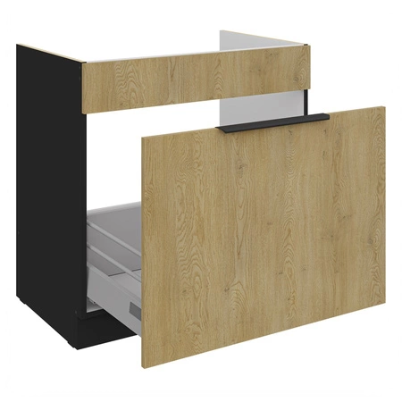 Küchen spülenschrank mit Schublade Crotone 80 ZL 1S BB feuchtigkeits- und beschädigungssicherer Schrankkantengriff