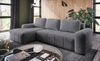 Ecksofa mit Schlaffunktion Bovec grau linke Seite stilvolles Ecksofa mit ergonomischer Form hydrophobem Stoff