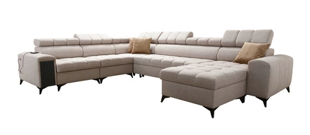 Ecksofa mit Schlaffunktion Bolmso VIII graphit rechts elegantes und bequemes Ecksofa mit Schublade ideal für geräumige Innenräume