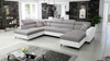 Ecksofa mit Schlaffunktion Savona VI hellgrau / weiß rechts bequemes Ecksofa für das Wohnzimmer mit zwei Bettkästen