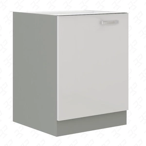 Stehender Küchenschrank mit Regal Bianka 60 D 1F BB dampf-, hitze- und spritzwasserbeständiger Schrank