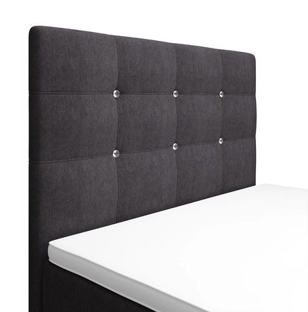 Boxspringbett Kansas 100x200 graphit Bett im modernen skandinavischen Stil mit gepolstertem Kopf- und Fußteil