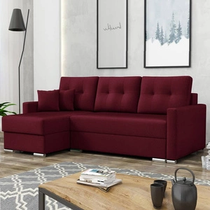 Ecksofa mit Schlaffunktion Neron kastanienbraun linke Seite garantiert den höchsten Komfort und Funktionalität