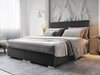 Boxspringbett Fargo 180x200 grau Bett im modernen skandinavischen Stil mit markantem Kopfteil