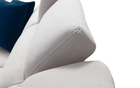 Ecksofa mit Schlaffunktion Kelly Sleek IX braun links stylisches Ecksofa mit bequemen Armlehnen und verstellbaren Kopfstützen