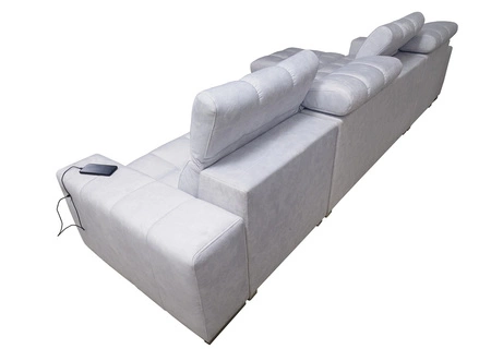 Ecksofa mit Schlaffunktion Luigi XII honey linkes ein stilvolles Ecksofa für das Wohnzimmer in einer minimalistischen und eleganten Ausführung